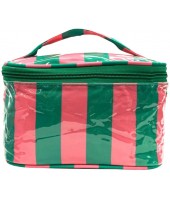Large Cosmetic Pouch-1685-GRN/PNK